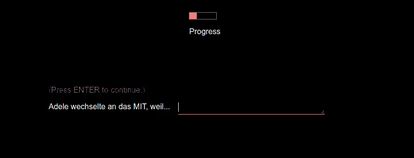 Sentence completion task