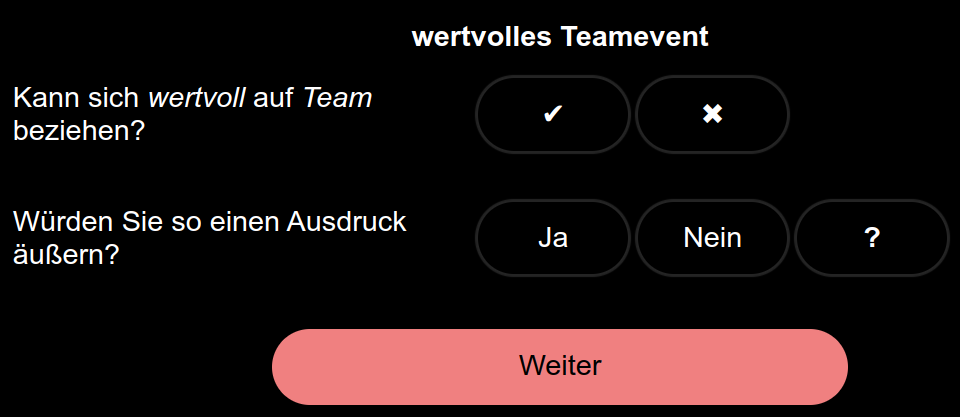 Multiple forced-choice questions