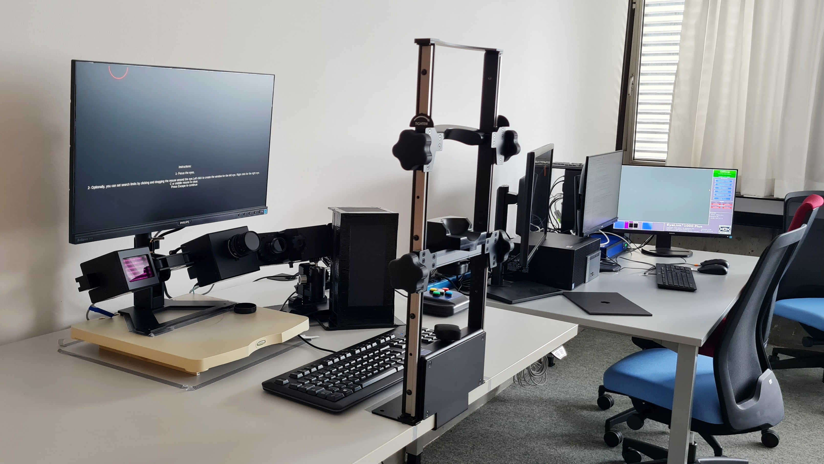 Experimental setup for eye-tracker comparison
