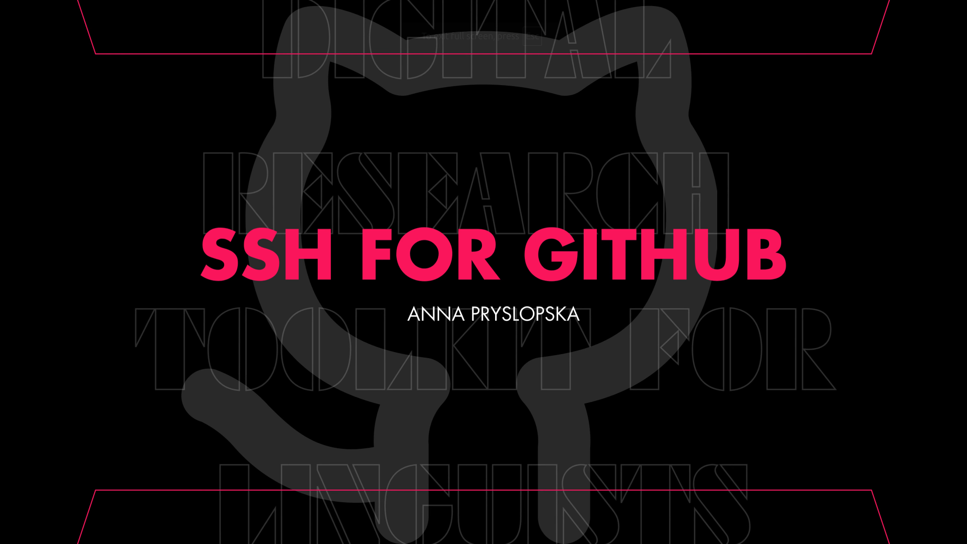 SSH for GitHub