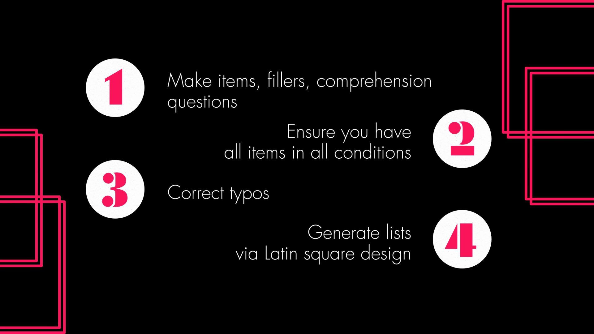 Stimuli creation workflow